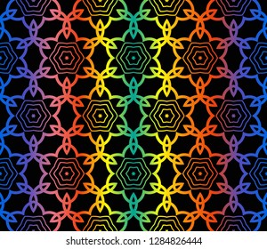 Hologram abstract background.Vector seamless pattern