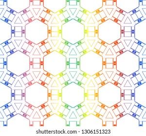 Hologram abstract background.Vector seamless pattern