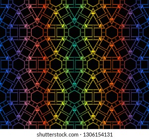 Hologram abstract background.Vector seamless pattern