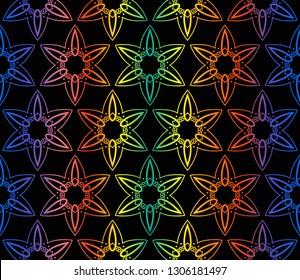 Hologram abstract background.Vector seamless pattern