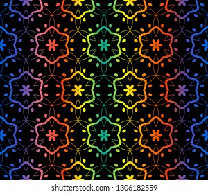 Hologram abstract background.Vector seamless pattern