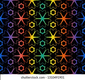 Hologram abstract background.Vector seamless pattern