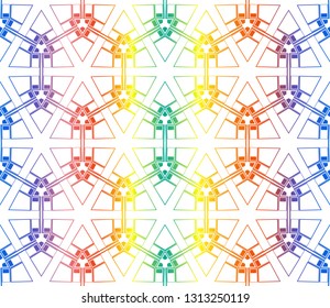 Hologram abstract background.Vector seamless pattern