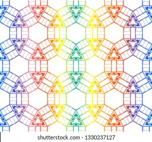 Hologram abstract background.Vector seamless pattern