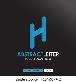 Hologram Abstract Letter Logo Template. Vector Eps.10