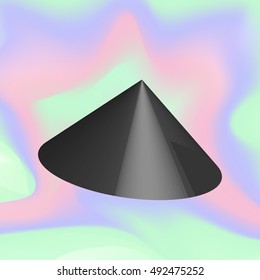 Hologram background with 3d render,  abstract liquid, vivid holographic wallpaper

