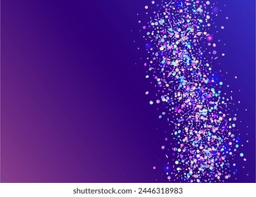 Hologram Background. 3d Surprise Backdrop. Carnival Effect. Purple Laser Tinsel. Light Concept. Cristal Dust. Neon Paper. Digital Banner. Blue Hologram Background