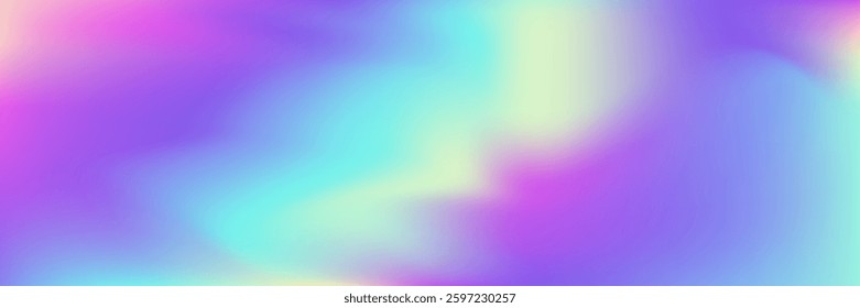 Hologram Background. Abstract Gradient. Blue Blur Texture. Plastic Paper. Neon Minimalist Illustration. Unicorn Fluid. Iridescent Gradient. Shiny Effect. Violet Hologram Background