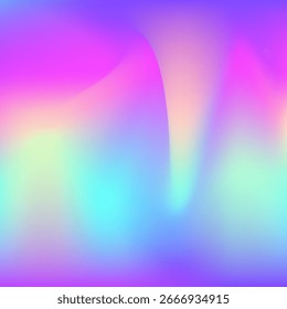 Fondo del holograma. Gradiente Abstractas. Textura brillante azul. Invitación geométrica de neón. Lámina de fantasía. Patrón de metal. Malla gráfica. Textura irisada. Fondo de holograma púrpura