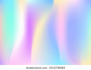 Hologram Background. Abstract Gradient. Metalic Flyer. Pearlescent Gradient. Plastic Fluid. Blur Minimalist Template. Purple Shiny Texture. Soft Design. Violet Hologram Background