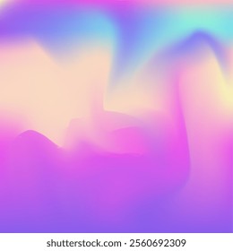 Hologram Background. Abstract Texture. Digital Cover. Blur Futuristic Backdrop. Cosmos Light. Iridescent Gradient. Soft Image. Violet Metal Texture. Blue Hologram Background