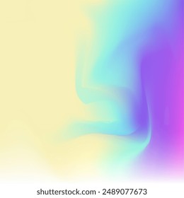 Holograma de fondo. Textura Abstractas. Ilustración de holografía de metal. Textura holográfica. Degradado azul brillante. Malla de moda. Cubierta digital. Vector borroso. Fondo de holograma púrpura