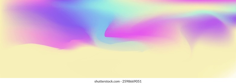 Hologram Background. Abstract Texture. Metal Gasoline Backdrop. Girlie Light. Metalic Paper. Blue Pop Gradient. Iridescent Texture. Retro Image. Violet Hologram Background