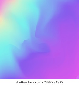 Hologram Background. Abstract Texture. Retro Banner. Trendy Light. Vibrant Mesh. Shiny Multicolor Illustration. Purple Neon Gradient. Iridescent Gradient. Pink Hologram Background