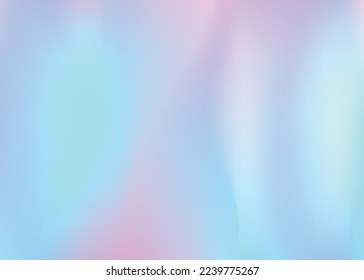 Hologram Background. Blur Geometry Illustration. Soft Vector. Iridescent Gradient. Hipster Card. Pearlescent Texture. Rainbow Mesh. Pink Shiny Gradient. Violet Hologram Background