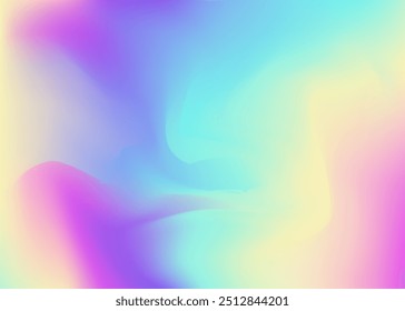 Hologram Background. Graphic Foil. Abstract Texture. Iridescent Texture. Pastel Cover. Soft Image. Pink Pop Gradient. Shiny Geometry Brochure. Blue Hologram Background