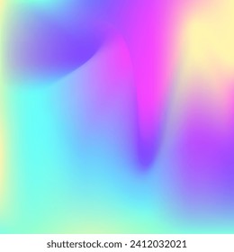 Hologram Background. Holographic Gradient. Chrome Cover. Retro Gasoline Brochure. Fashion Flyer. Neon Surface. Purple Soft Gradient. Abstract Texture. Pink Hologram Background