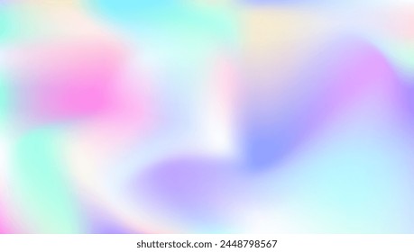 Hologram Background. Holographic Texture. Fantasy Light. Pearlescent Gradient. Blue Neon Gradient. Vibrant Card. Retro Shapes. Metal Futuristic Invitation. Violet Hologram Background