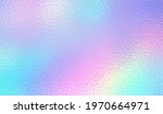 Hologram background. Iridescent foil effect texture. Holography pattern. Pearlescent gradient. Rainbow surface for design prints. Pastel color. Holographic metal patern. Delicate background. Vector