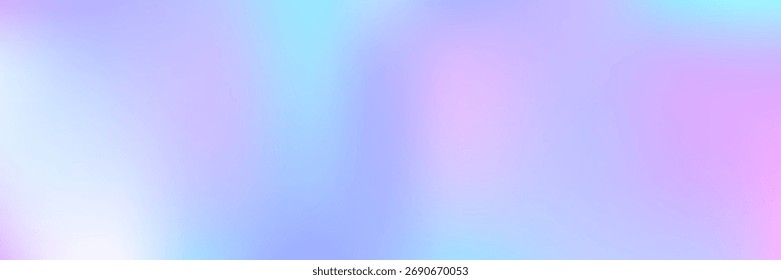Holograma de fundo. Gradiente Iridescente. Textura de metal azul. Líquido Vintage. Tela de Fundo Minimalista Pop. Luz Cromada. Gradiente abstrato. Formas brilhantes. Plano de Fundo do Holograma Roxo