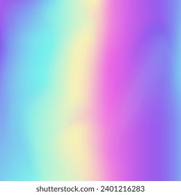 Fondo del Holograma. Gradiente irlandés. Vector suave. Textura abstracta. Fluid de moda. Volante Gráfico. Plantilla Mínima Desenfocada. Gradiente de metal azul. Fondo del holograma púrpura