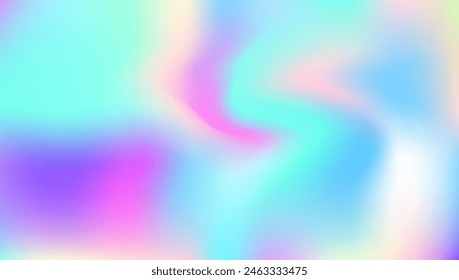 Holograma de fondo. Textura irisada. Papel plástico. Catálogo de Espectro retro. Tarjeta Kawaii. Gradiente holográfico. Metal Glitch. Degradado violeta brillante. Fondo de holograma azul