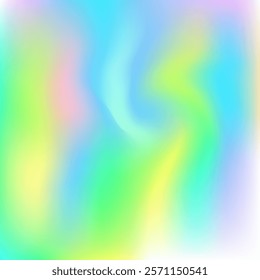 Hologram Background. Liquid Cover. Holographic Gradient. Pearlescent Gradient. Metal Futuristic Brochure. Psychedelic Soft Texture. Pop Foil. Retro Concept. Blue Hologram Background