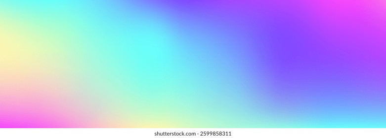 Hologram Background. Pearlescent Gradient. Retro Creative Backdrop. Fashion Cover. Minimal Light. Violet Soft Texture. Holographic Texture. Neon Poster. Blue Hologram Background