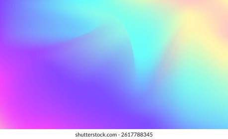 Hologram Background. Plastic Foil. Violet Soft Gradient. Holographic Texture. Pearlescent Texture. Blur Geometry Template. Pop Concept. Minimal Card. Blue Hologram Background