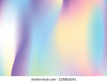 Hologram Background. Shiny Spectrum Template. Pearlescent Gradient. Blue Retro Texture. Unicorn Cover. Neon Image. Holographic Texture. Vintage Flyer. Violet Hologram Background