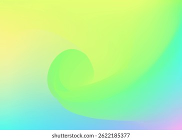 Hologram Background. Vibrant Flyer. Pearlescent Texture. Yellow Retro Gradient. Neon Design. Holographic Texture. Shiny Minimalist Invitation. Metal Fluid. Green Hologram Background