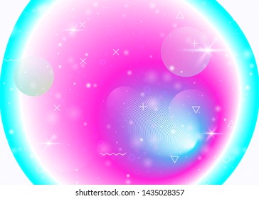 Hologram background with vibrant rainbow gradients. Dynamic fluid. Holographic cosmos. Design layout for cover, mobile interface and banner. Bright hologram background.