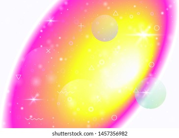 Hologram background with vibrant rainbow gradients. Dynamic fluid. Holographic cosmos. Graphic layout for web app, cover and mobile screen. Vintage hologram background.