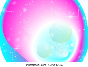 Hologram background with vibrant rainbow gradients. Dynamic fluid. Holographic cosmos. Design template for banner, presentation and annual report. Rainbow hologram background.