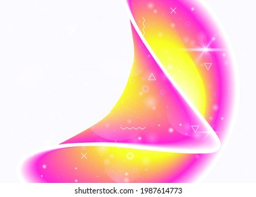 Hologram background with vibrant rainbow gradients. Dynamic fluid. Holographic cosmos. Graphic layout for annual report, brochure and book. Rainbow hologram background.