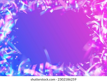 Hologram Background. Violet Retro Sparkles. Laser Element. Unicorn Foil. Blur Realistic Illustration. Fantasy Art. Birthday Texture. Carnival Tinsel. Pink Hologram Background