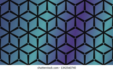 Hologram blue abstract background. for holiday decoration, holiday packaging Vector pattern