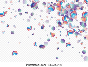 Fondo transparente del vector hipster de burbuja del holograma. Ilustración de burbujas geométricas. Afiche Neon Minimal Holography. Cubierta orgánica irlandesa.