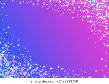 Hologram Burst. Falling Design. Party Serpentine. Modern Dust. Light Isolated Explosion. Rainbow Tinsel. Disco Pattern. Pink 3d Background. Blue Hologram Burst