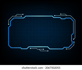 Hologramm-Schaltbild-Vorlage für wissenschaftliche Illustration