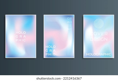 hologram color cover design. abstract gradient background illustration.