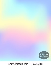 Hologram colorful background. Trendy modern design for print, web, filling silhouettes or greeting cards.