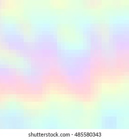 Hologram colorful pixel art to create trendy modern design. Backgrounds for design cards, filling silhouettes, pattern design to printing.