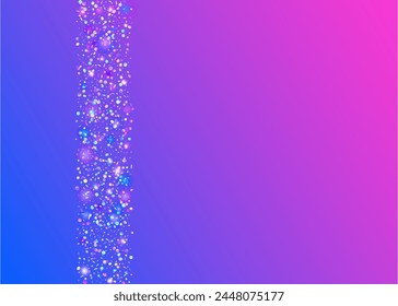 Hologram Confetti. 3d Abstract Illustration. Disco Texture. Modern Banner. Pink Light Effect. Festive Sparkle. Unicorn Serpentine. Cristal Design. Purple Hologram Confetti