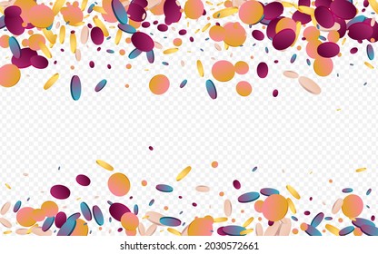 Hologram Confetti Abstract Transparent Background. Unicorn Fun Shine Texture. Transparent Backdrop. Colored Celebrate Design.