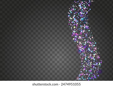 Hologram Confetti. Carnaval Effect. Pink Disco Tinsel. Glare Surprise Explosion. Light Concept. Falling Design. Cristal Dust. Neon Sparkle. Blue Hologram Confetti