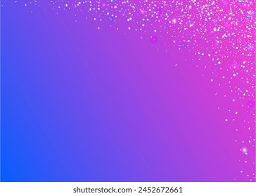 Hologram Confetti. Cristal Ribbon. Transparent Glitter. Modern Design. Neon Paper. 3d Concept. Glare Surprise Template. Pink Light Sparkle. Blue Hologram Confetti