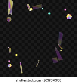 Hologram Confetti. Great design for any purposes.  Banner template. Blur background. Blurred concept. Colorful space background. Holiday, birthday.