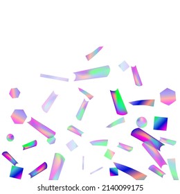Hologram Confetti. Great design for any purposes.  Banner template. Blur background. Blurred concept. Colorful space background. Holiday, birthday.