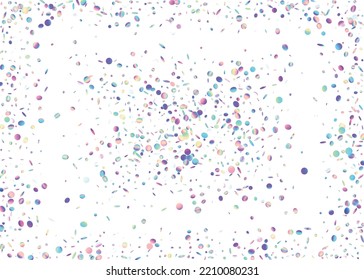 Hologram Confetti. Purple Shiny Glitter. Laser Element. Neon Background. Party Realistic Illustration. Falling Effect. Fiesta Art. Unicorn Foil. Pink Hologram Confetti